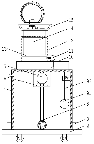 Dust falling device for indoor building construction