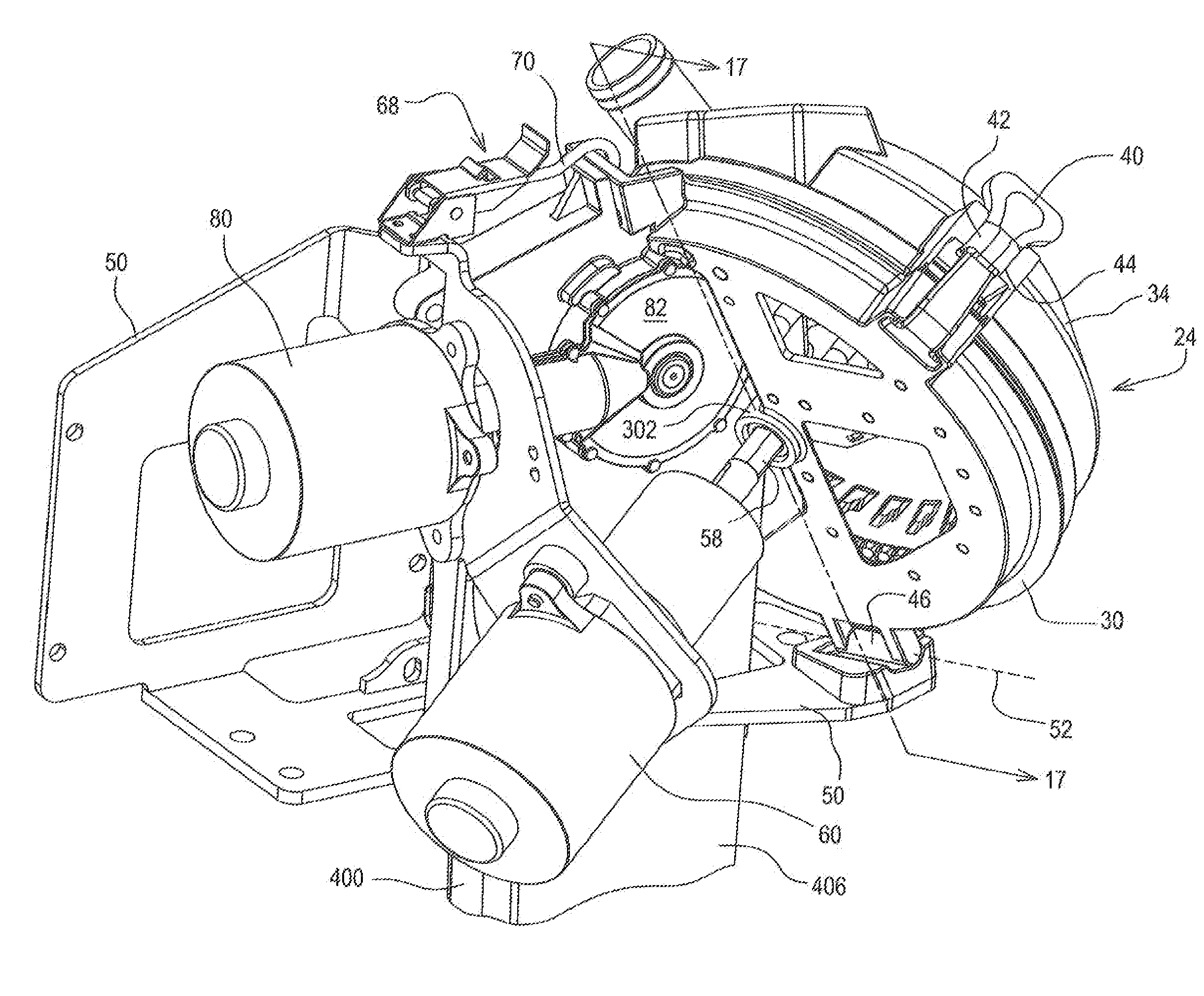 Planting unit for a seeding machine having a seed meter with a downwardly facing metering member and a seed delivery system