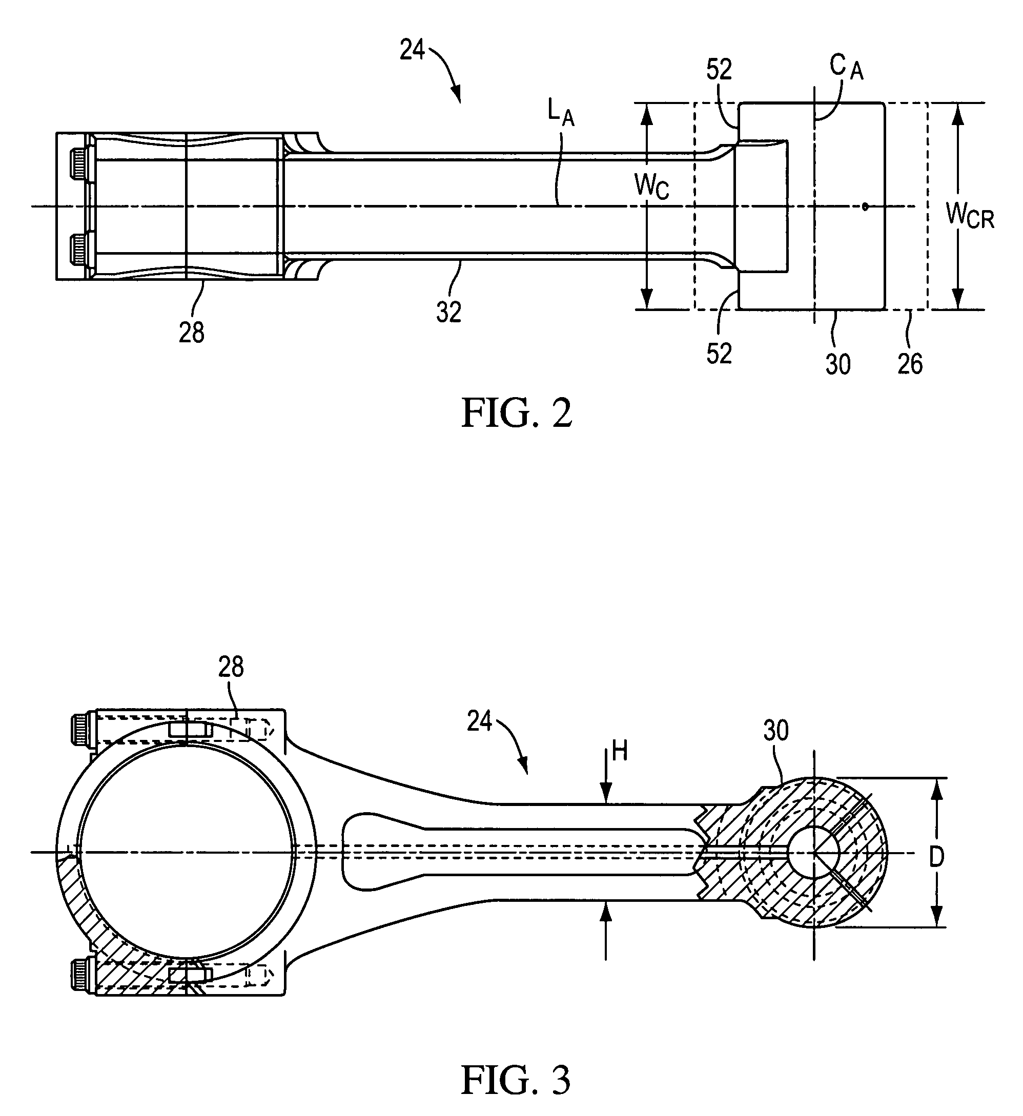 Pump crosshead and connecting rod assembly