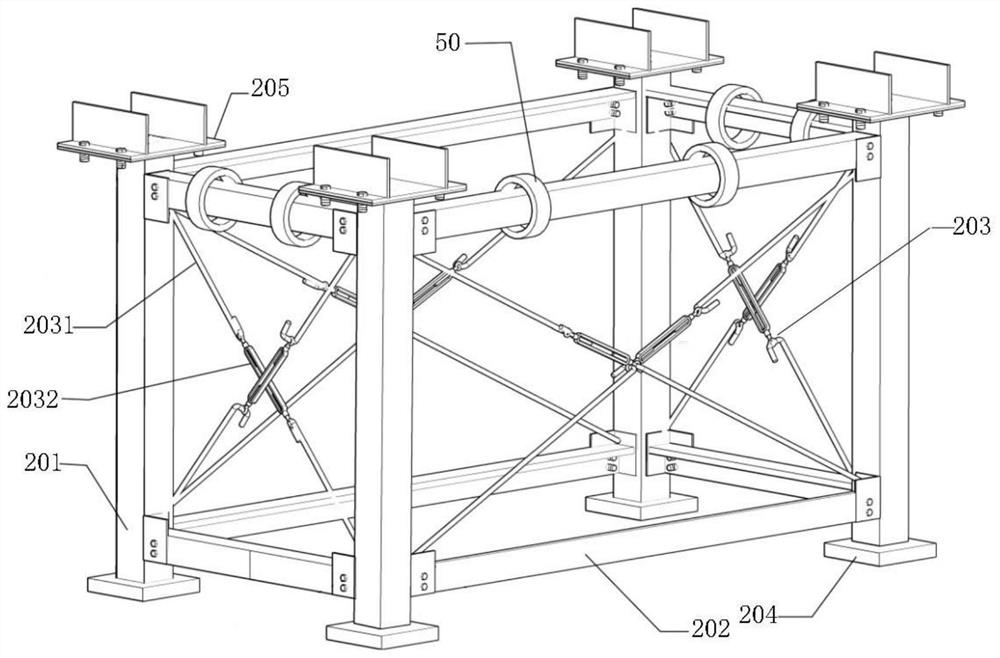 Flexible reinforcing device for house cantilever component