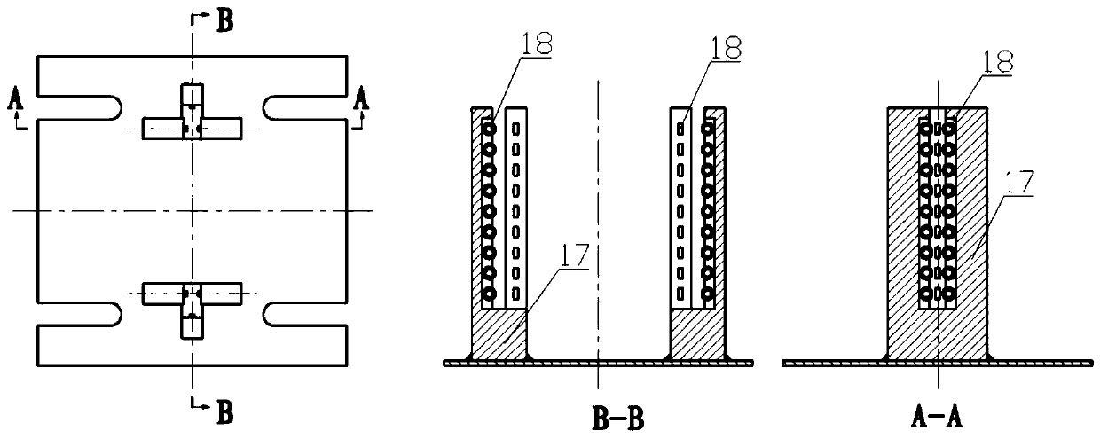 High-temperature internal pressure shear deformation lateral stiffness test system of pipeline system