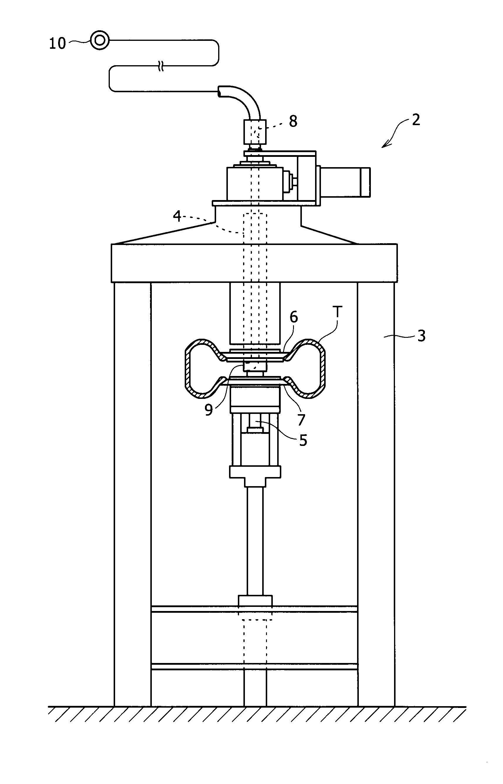 Pneumatic circuit for tire testing device, tire testing device, and tire testing method