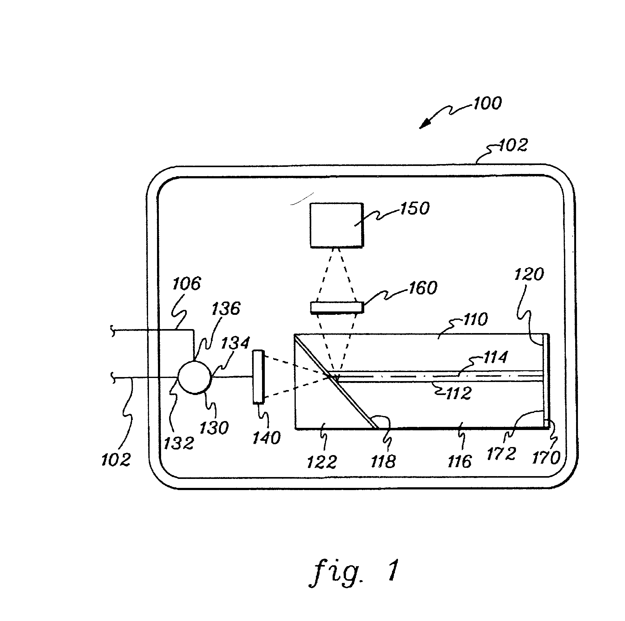 Optical waveguide amplifier using a circulator and an optical signal reflective surface and method employing same