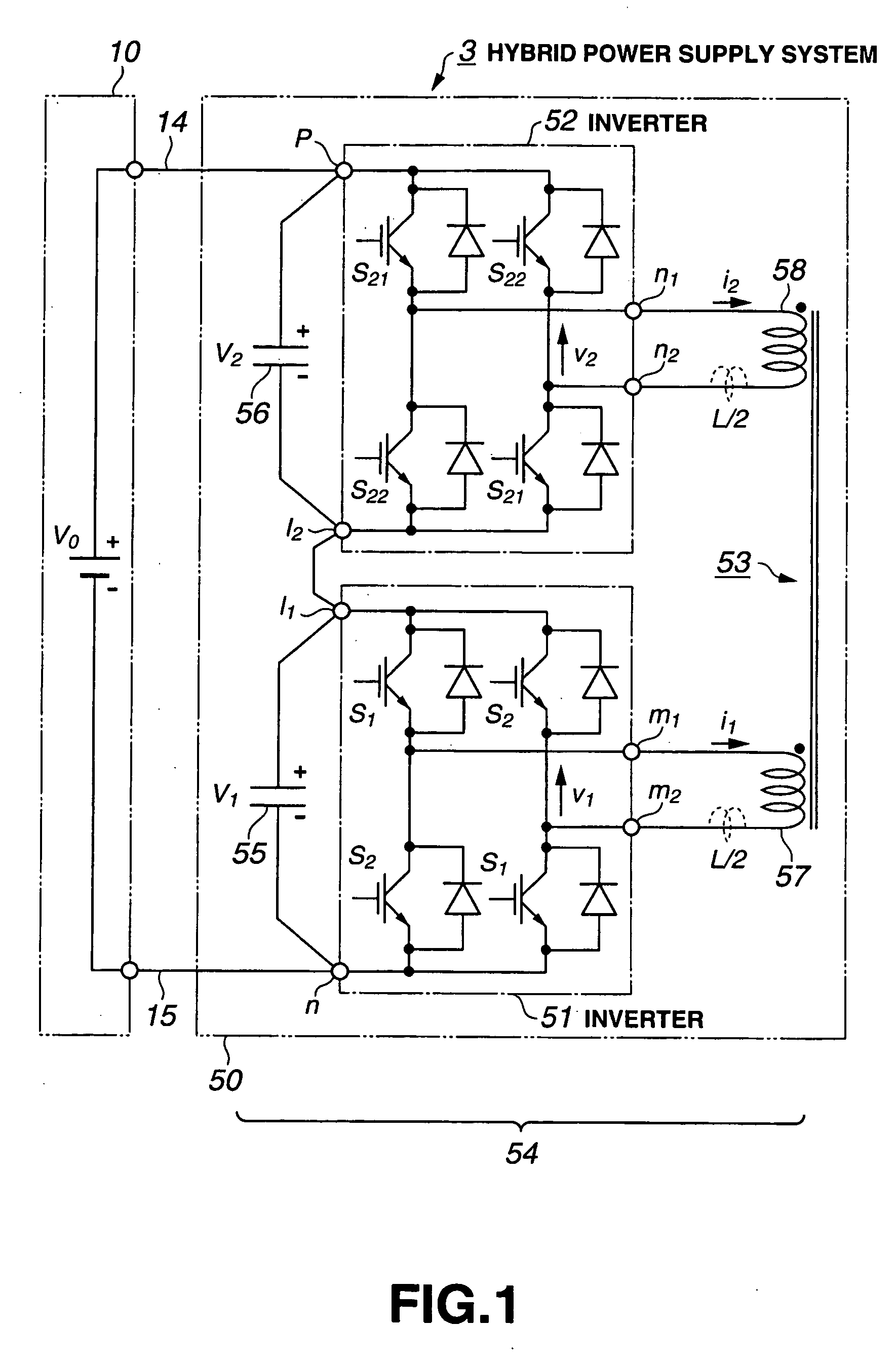 AC Link Bidirectional DC-DC Converter, Hybrid Power Supply System Using the Same and Hybrid Vehicle