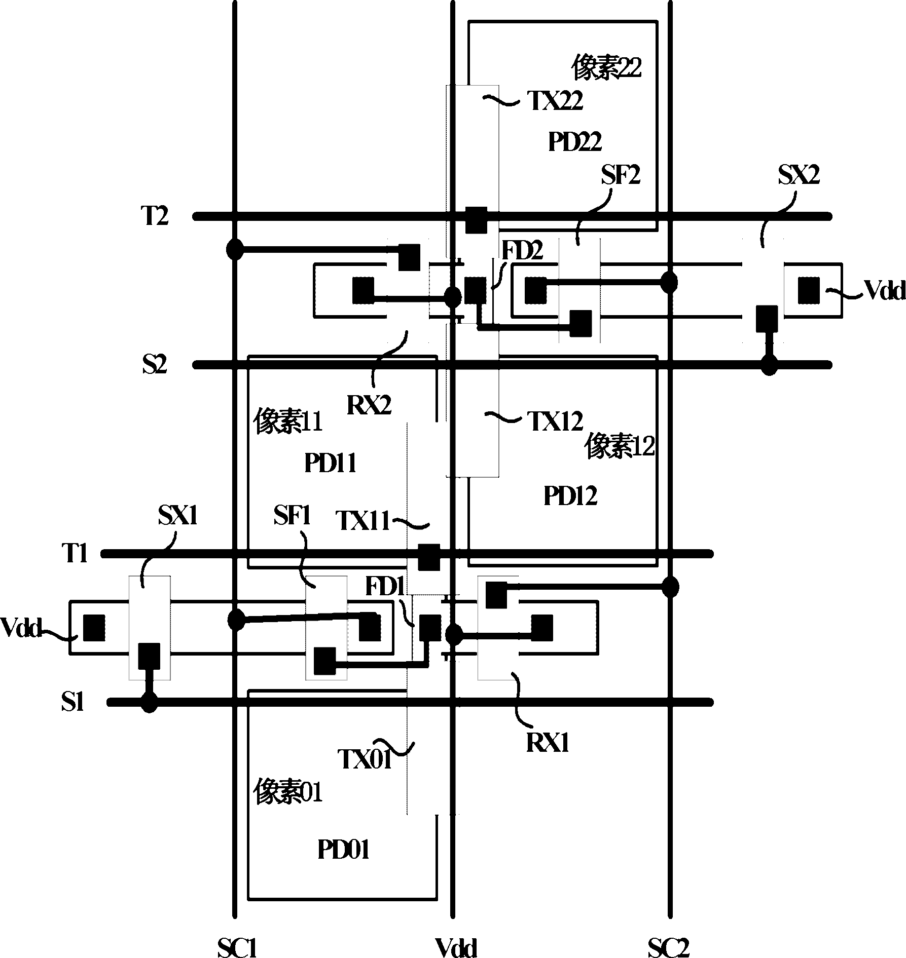 CMOS (complementary metal-oxide-semiconductor transistor) image sensor pixel and control time sequence thereof