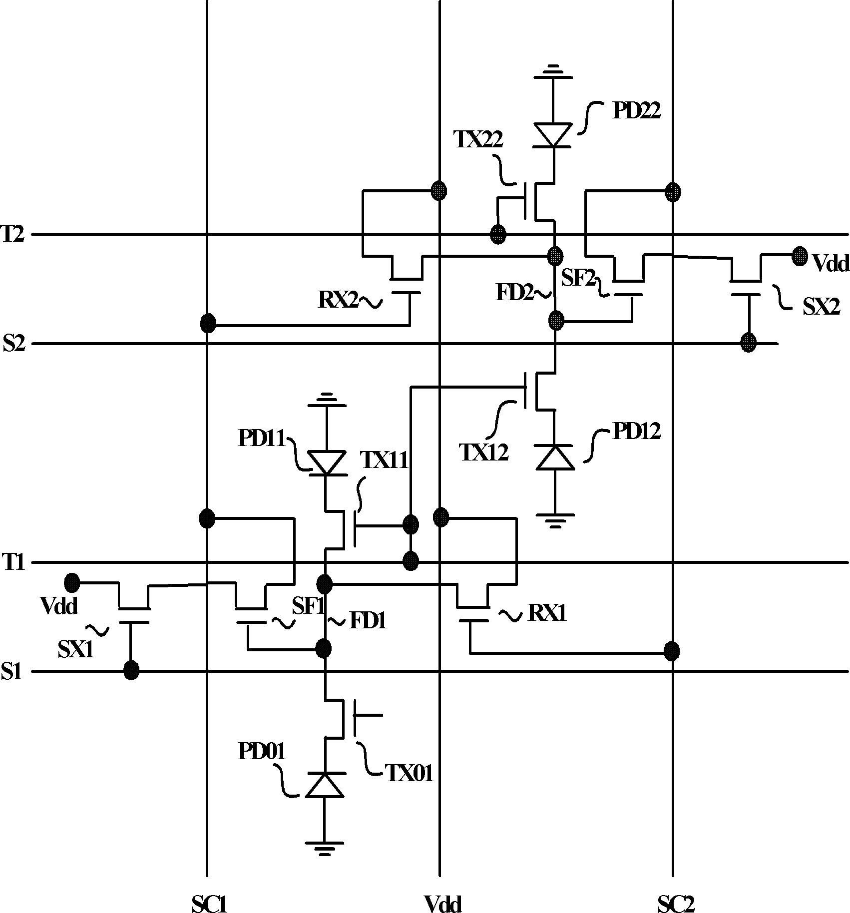 CMOS (complementary metal-oxide-semiconductor transistor) image sensor pixel and control time sequence thereof