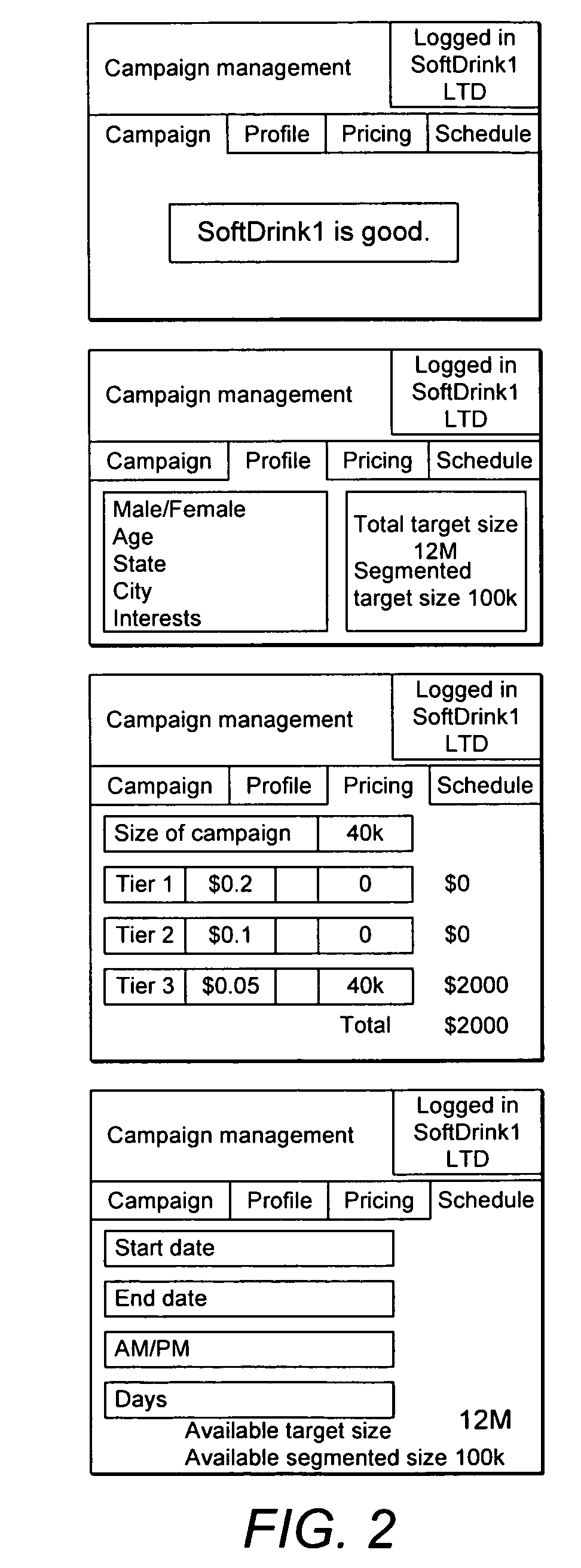 Advertising management system and method with dynamic pricing