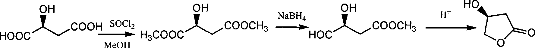 Joint production method for (S)-3-hydroxyl-gamma-butyrolactone, (S)-3-hydroxyl tetrahydrofuran