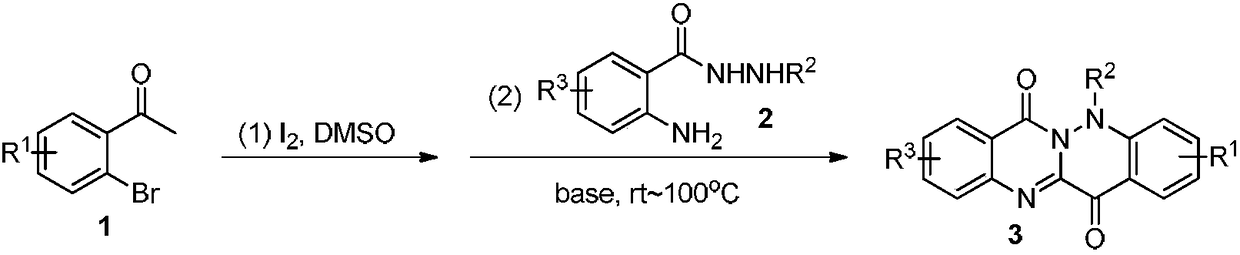 5h-quinazoline[3,2-b]cinnoline-7,13-dione compound and preparation method thereof