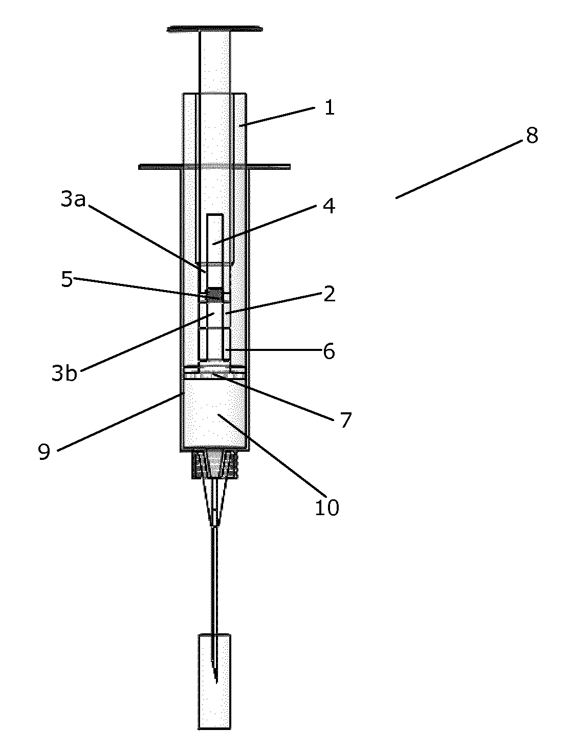 Syringe with a hollow plunger