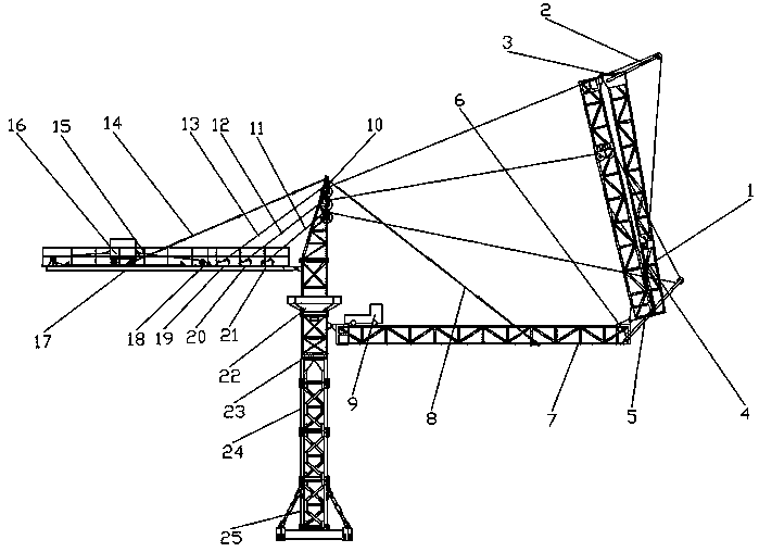 Large-span bulk material conveying system