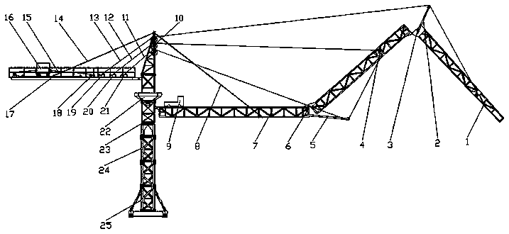 Large-span bulk material conveying system