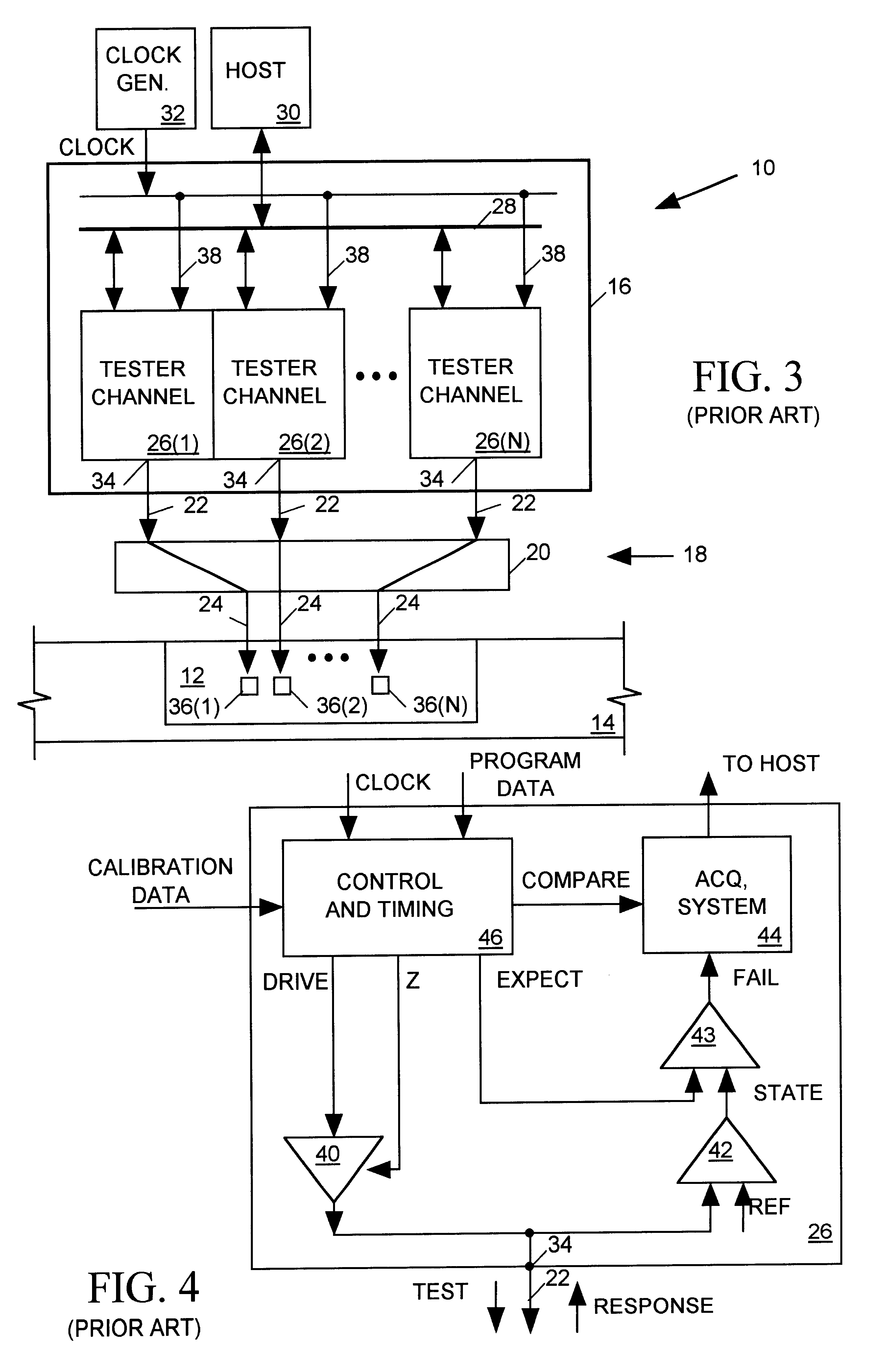 Cross-correlation timing calibration for wafer-level IC tester interconnect systems