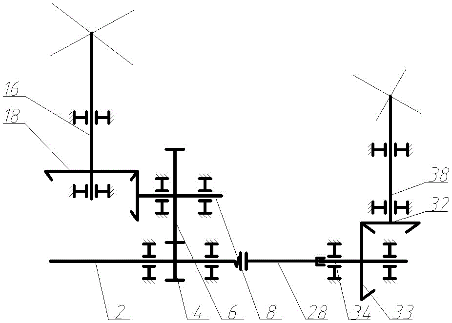 A light unmanned helicopter transmission system device