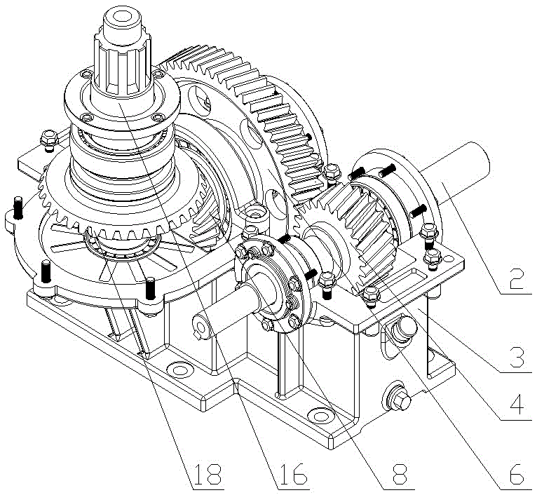 A light unmanned helicopter transmission system device