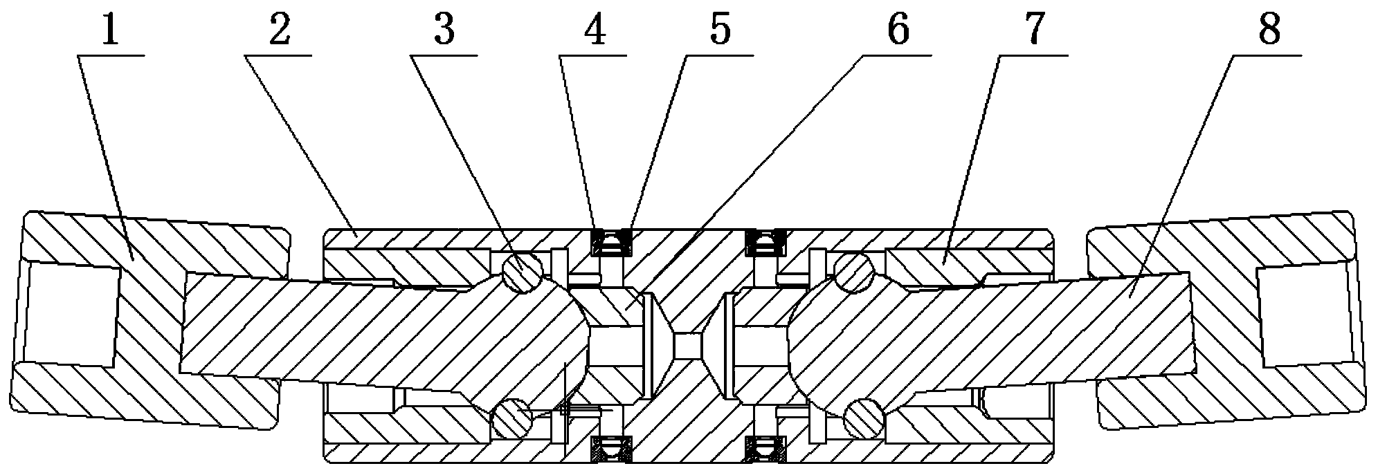 Inclined shaft section sucker rod universal joint type connecting device in ground driven oil recovery screw pump well