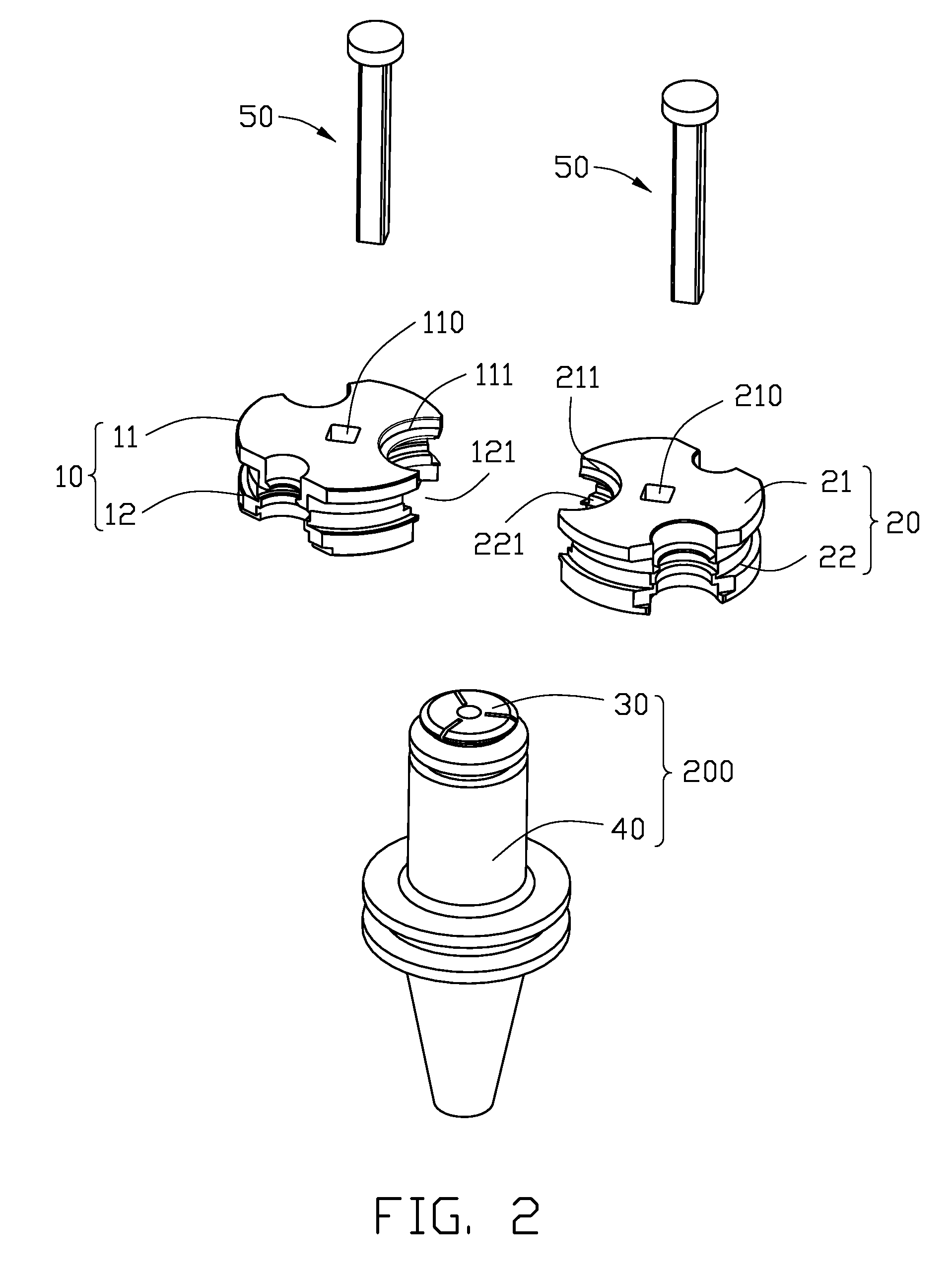 Pressing device for latching and releasing chucking device