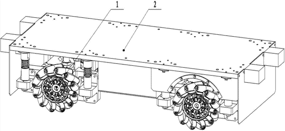Independent suspension mechanism of intelligent Mecanum wheel movement platform