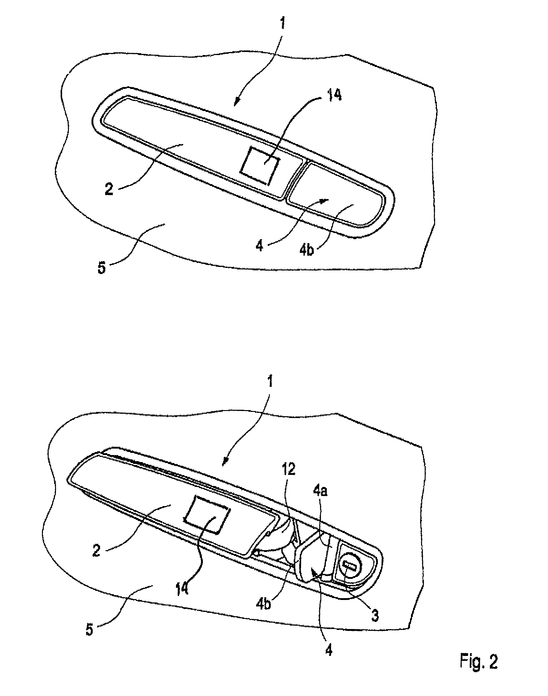 Door handle assembly for a vehicle