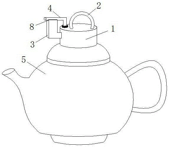 Tea pot with filter net