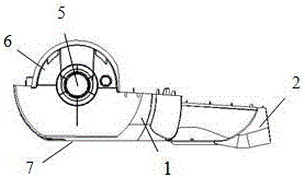 Noise reduction floor under vacuum cleaner motor box