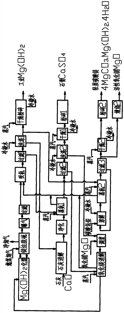 System and method for recycling and efficiently producing flue gas by magnesium desulfurization