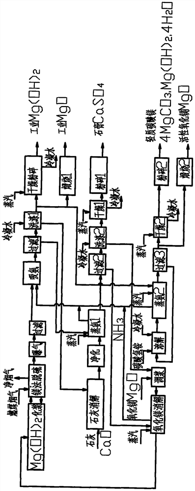 System and method for recycling and efficiently producing flue gas by magnesium desulfurization