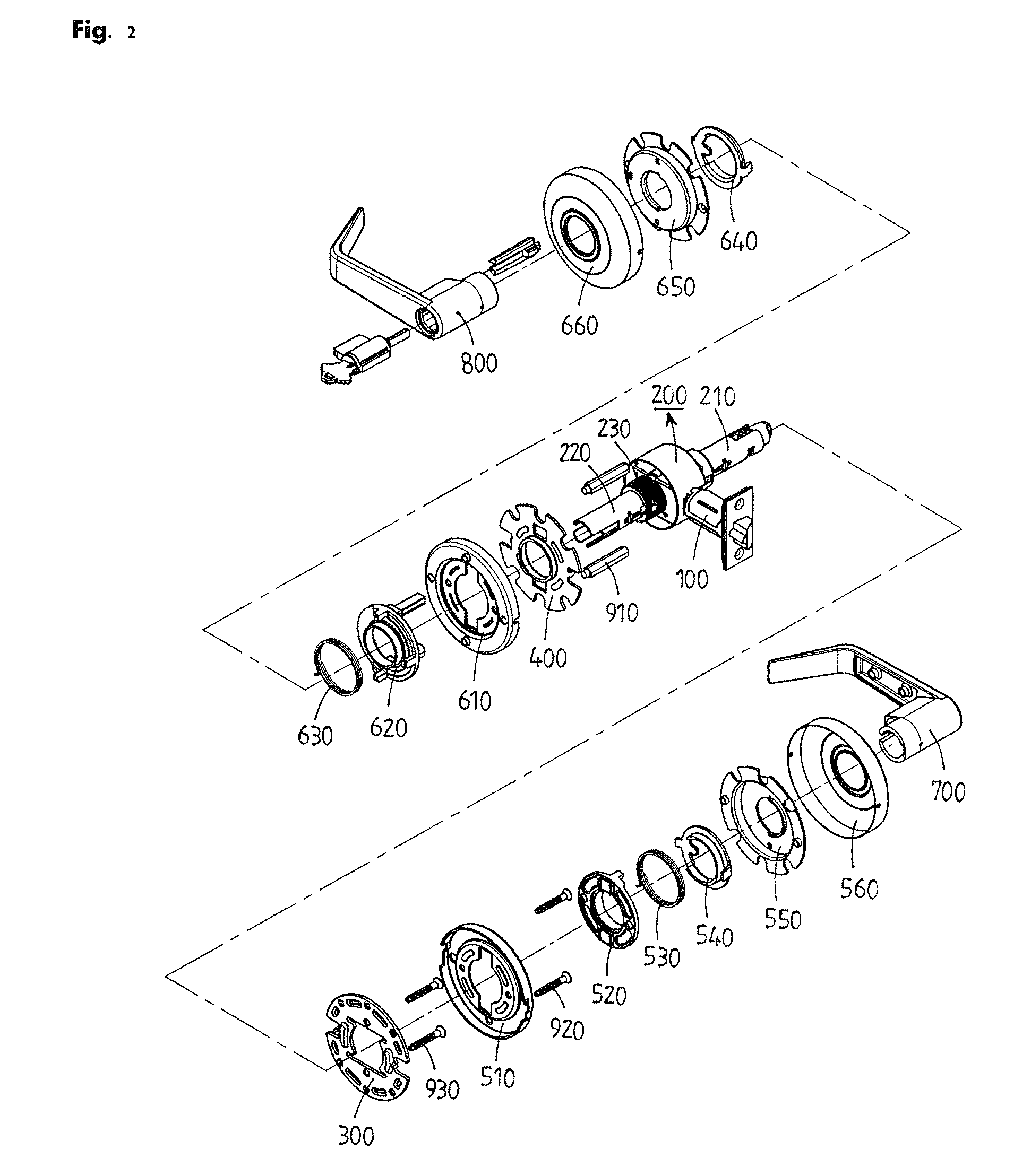 Cylindrical lever lock