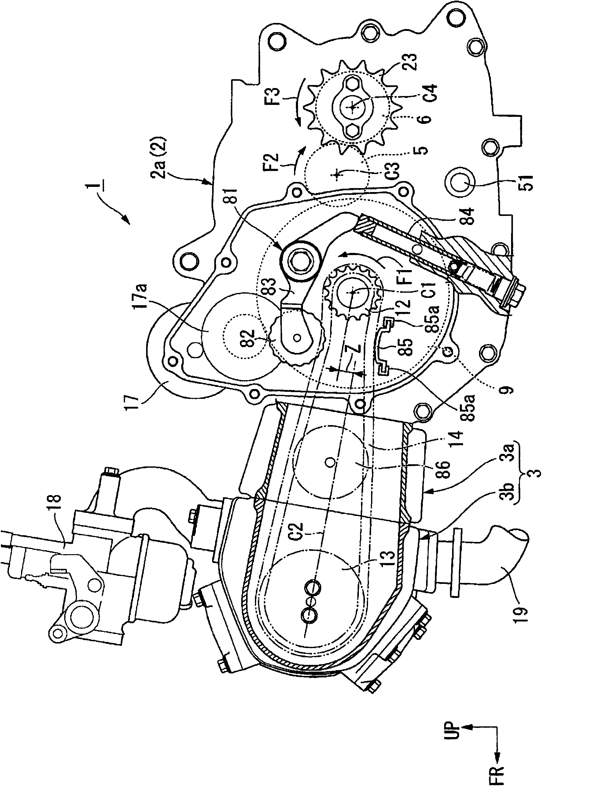 Oil supply construction for power transmission mechanism