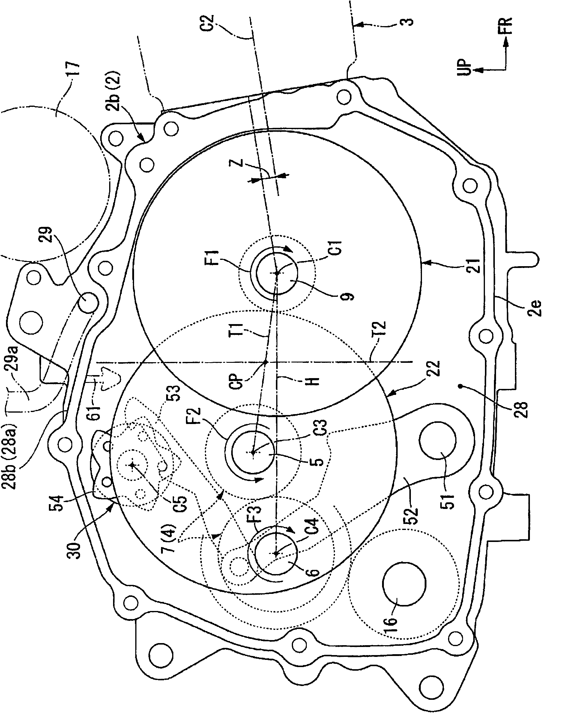 Oil supply construction for power transmission mechanism