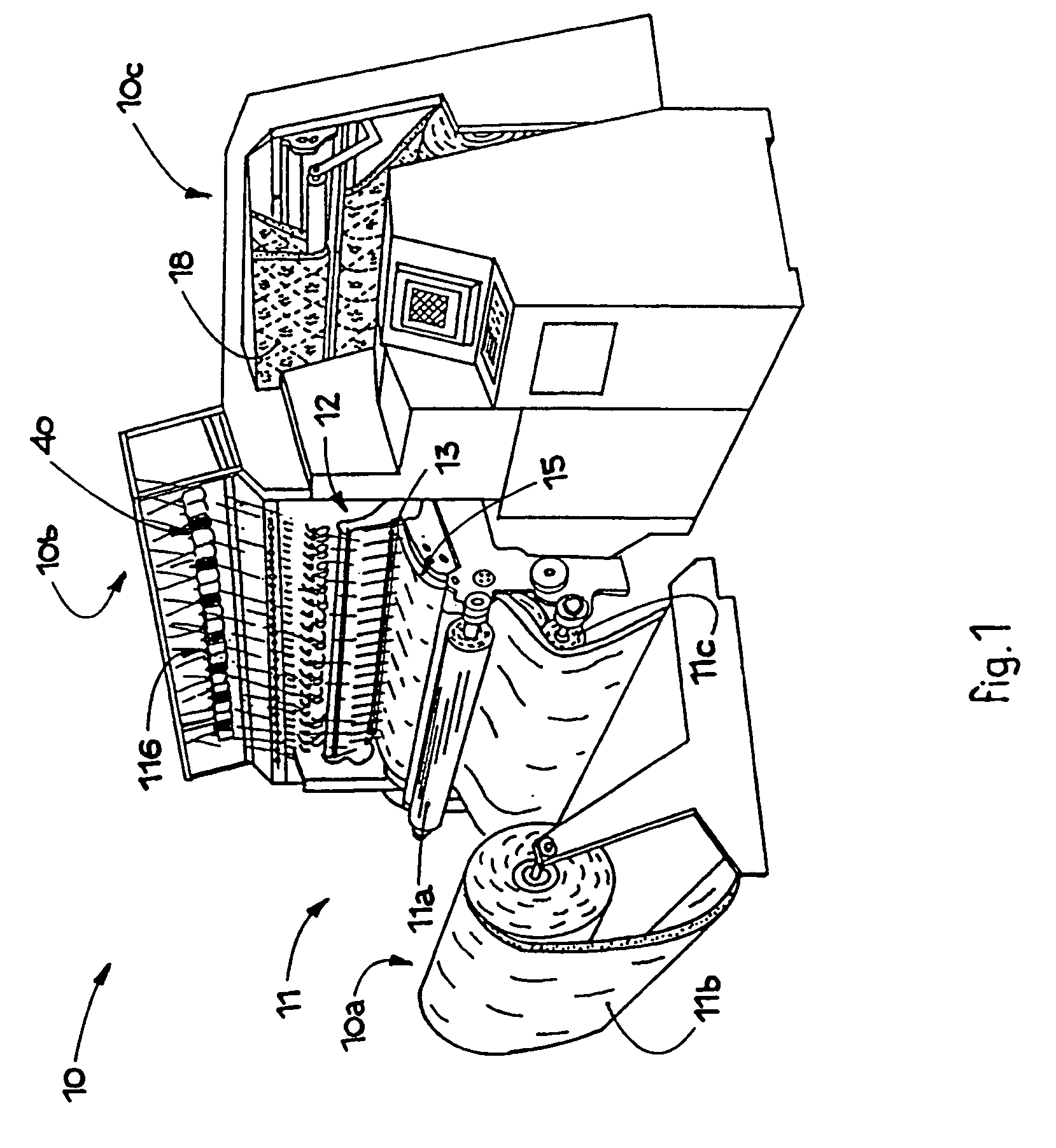 Method and device to apply cord thread or ribbons onto fabrics in a quilting machine