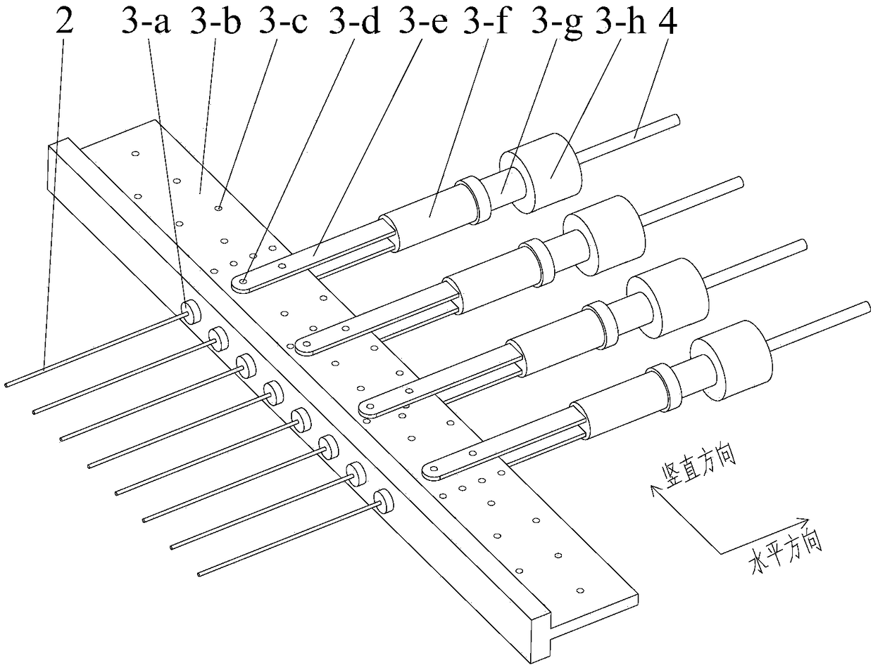 Pulley block type vertical shaft lifting joint-adjusting test device and method