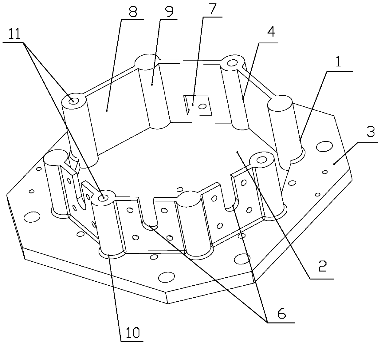 A Hall thruster mounting bracket