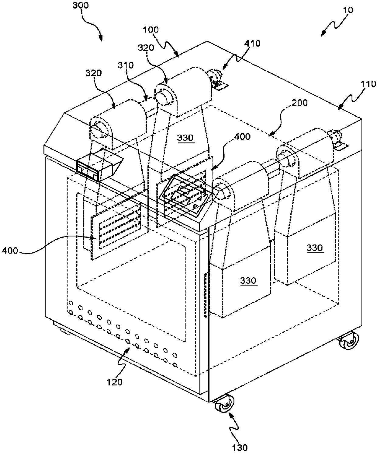 Pet hair drying device