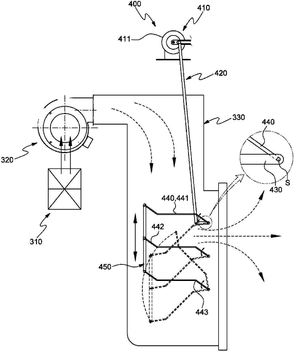 Pet hair drying device