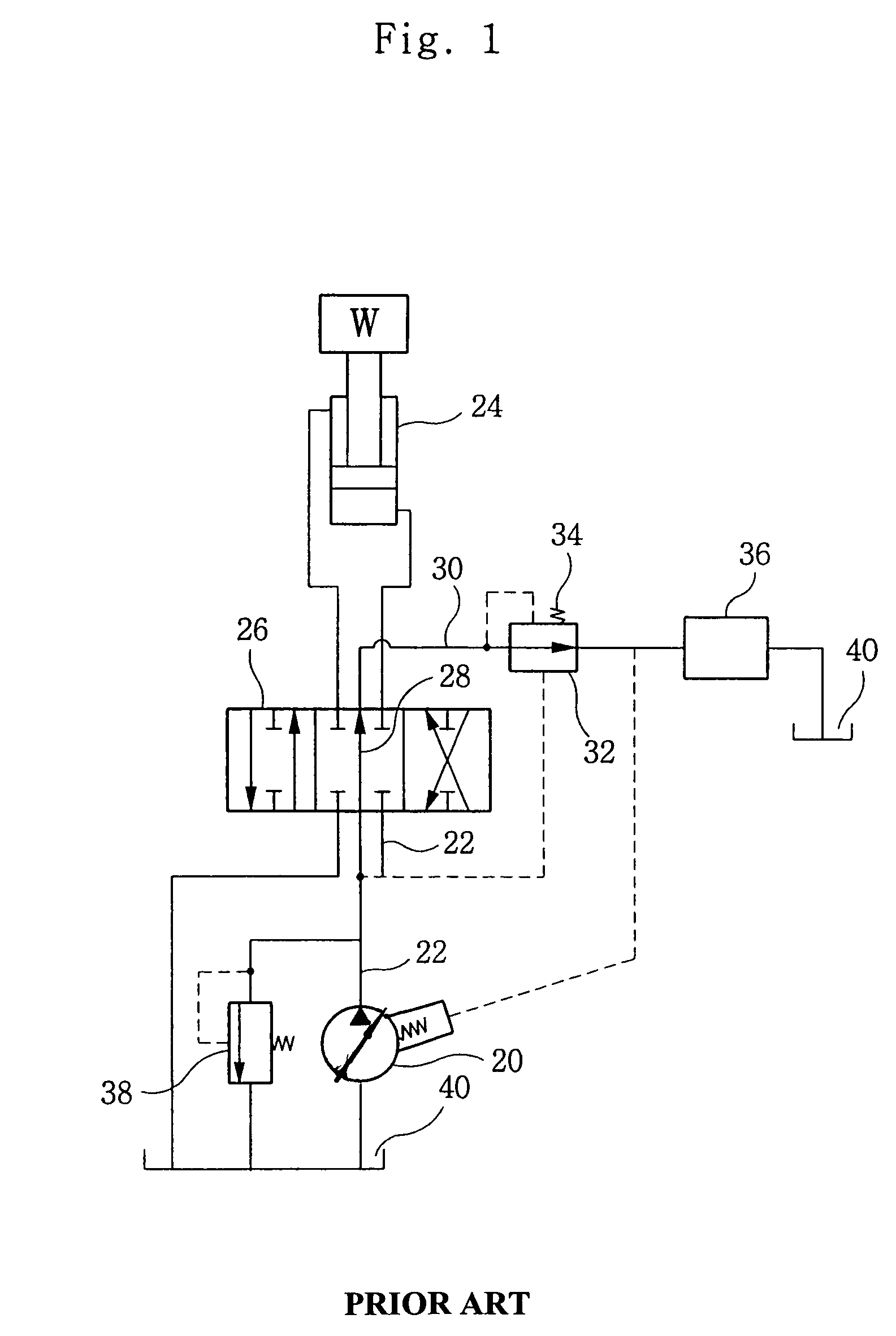 Circuit for controlling discharge amount of hydraulic pump