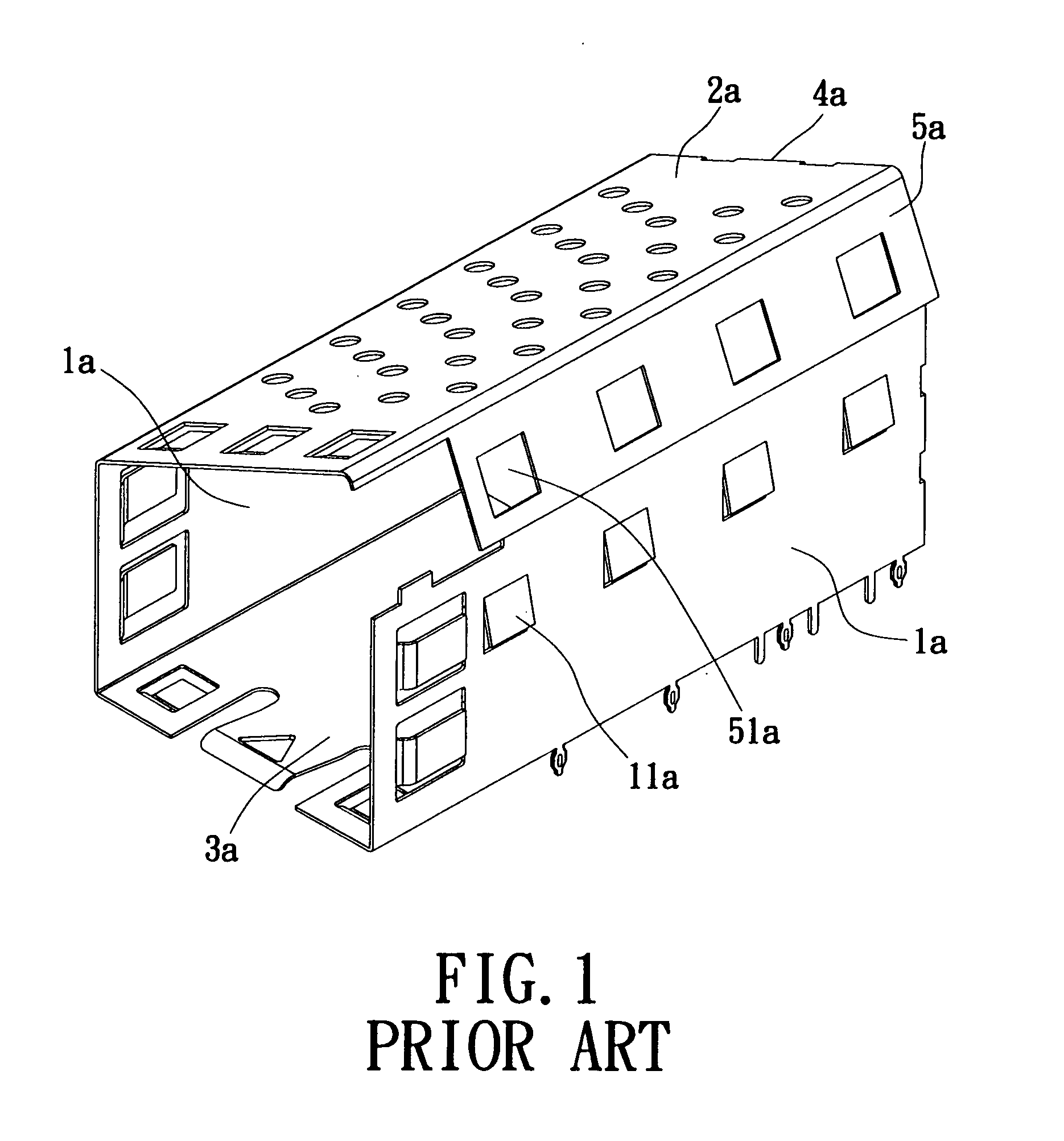 Connector housing for a small and portable transmitting-receiving module