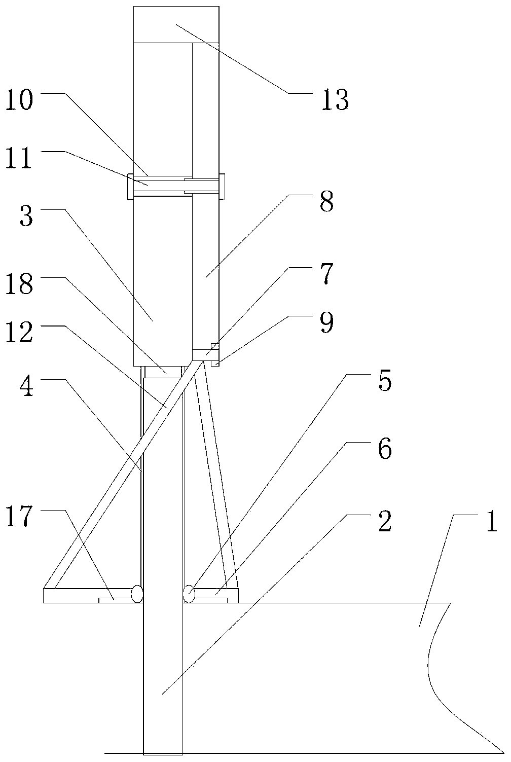 Intelligent construction method for the suspended part of the anti-collision barrier for expressways