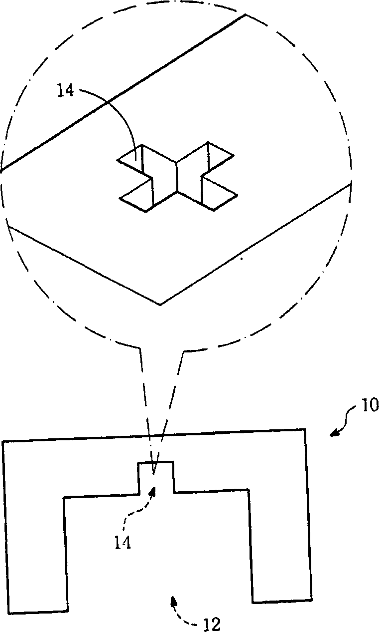 Interference ribs on surface of operating parts