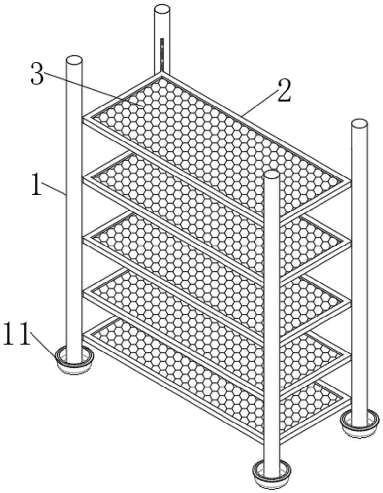 Stacking maintenance frame for concrete blocks and using method of stacking maintenance frame