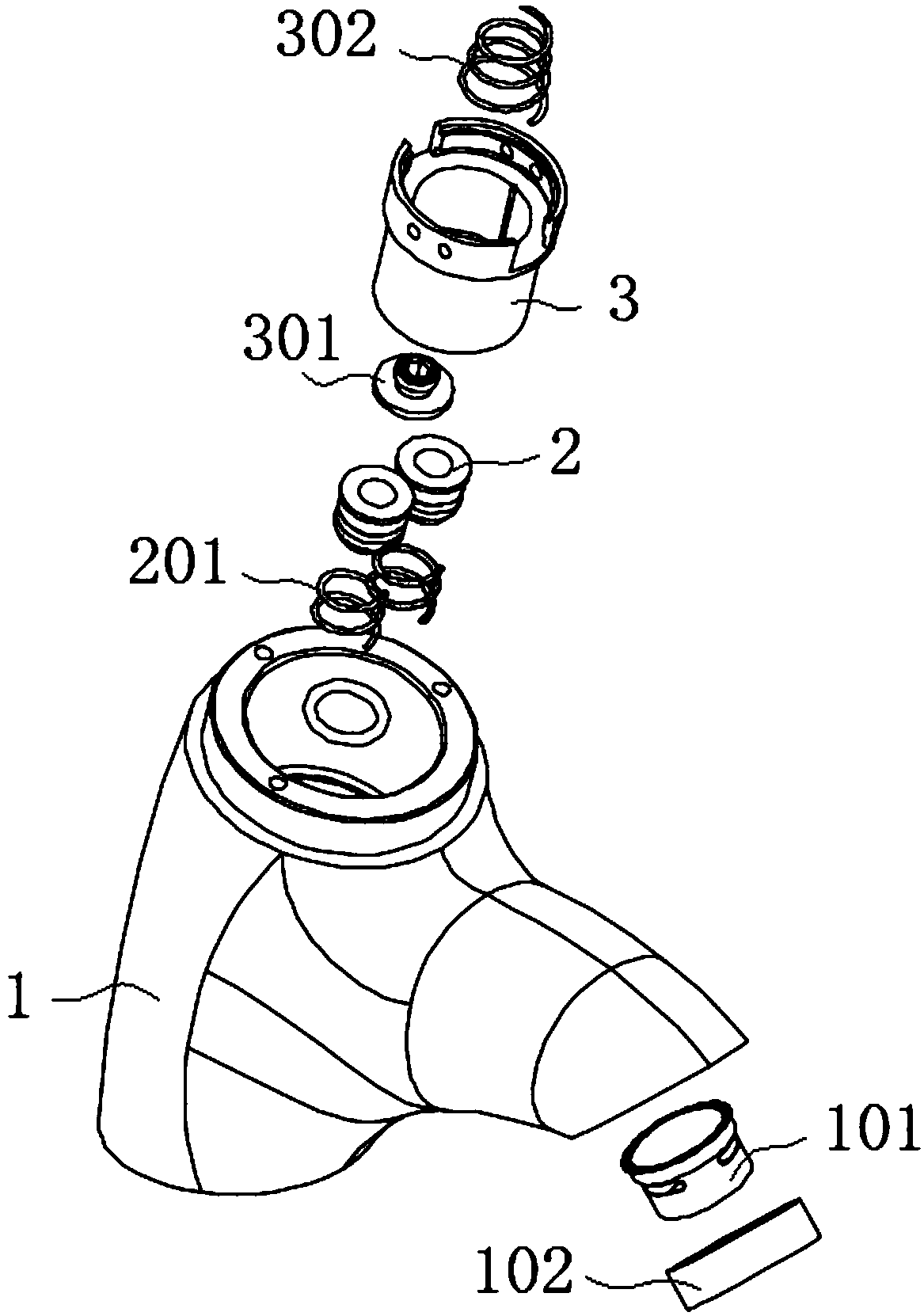 Time-lag water faucet capable of realizing cold and heat regulation