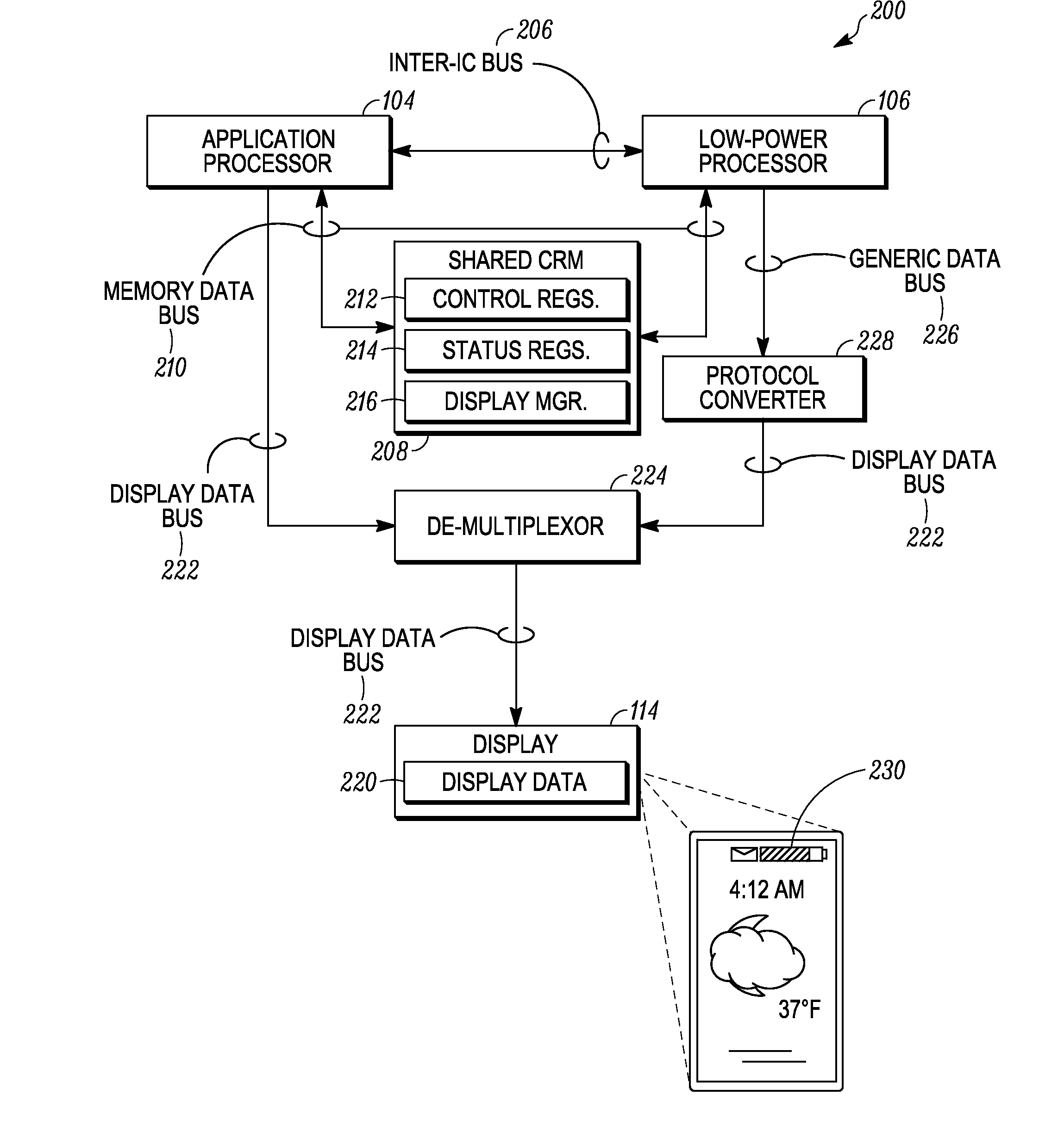 Method and apparatus for displaying potentially private information