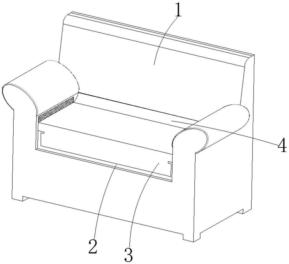 Sofa with edge gap dustproof function