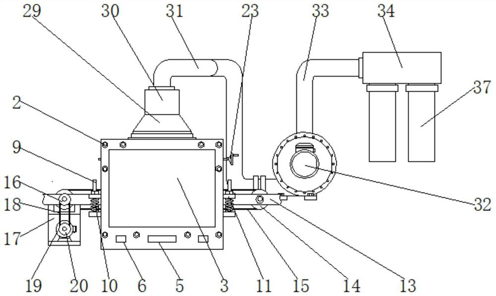 A dust removal device for textile processing