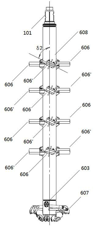 Drilling tool with variable stirring angle