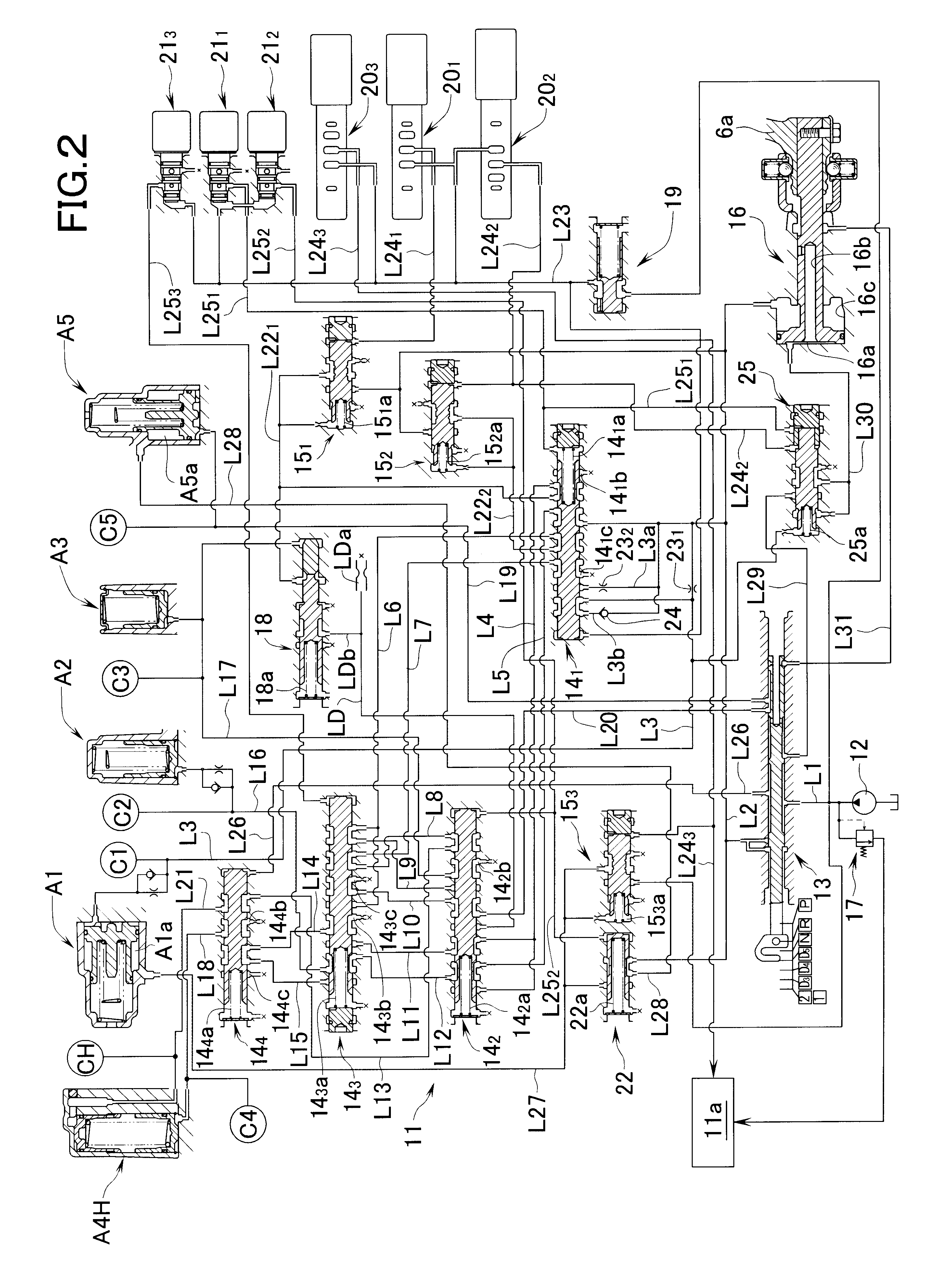 Control apparatus for hydraulically-operated vehicular transmission
