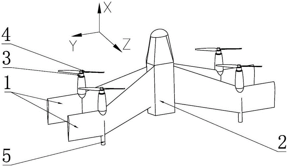 Power-operated tail-sitting type mixed layout vertical take-off and landing aircraft