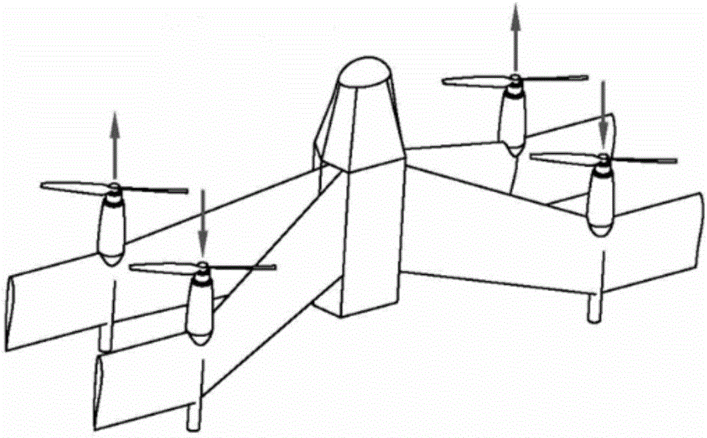 Power-operated tail-sitting type mixed layout vertical take-off and landing aircraft