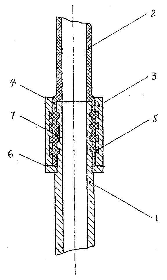 Joint of metal and plastic pipe line and making method thereof