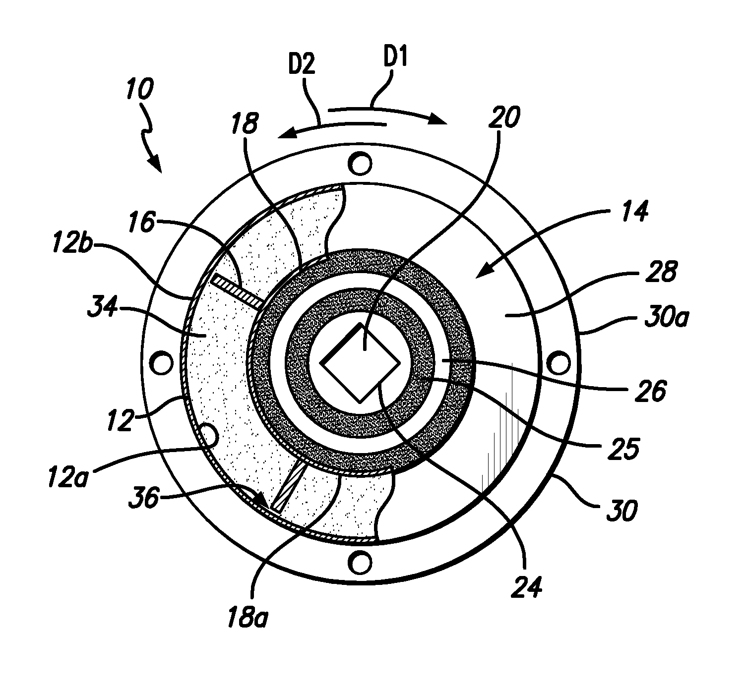 Freewheeling rotary damping mechanism